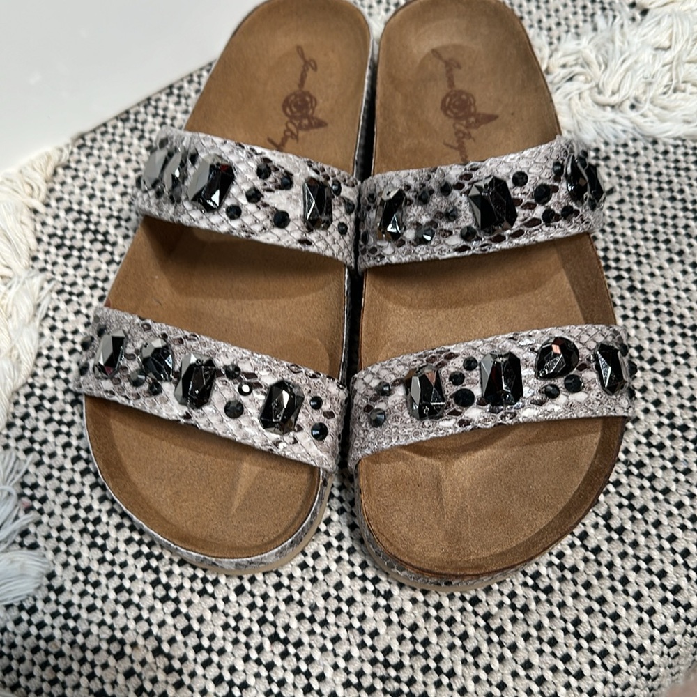 Joan Boyce Strappy Sandals With Jewels - Picture 4 of 12